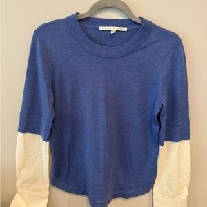 Veronica Beard Blue and White Sweater